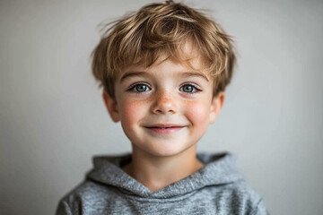 Fototapeta premium portrait of an white little boy with a smile