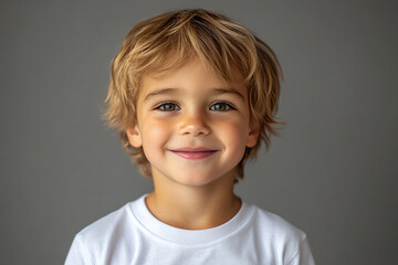 Fototapeta premium portrait of an white little boy with a smile