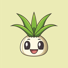 sweet potato mascot logo vector