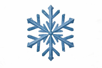 Intricate Blue Snowflake Design on a White Background, Perfect for Winter-Themed Projects, Holiday Celebrations, and Seasonal s