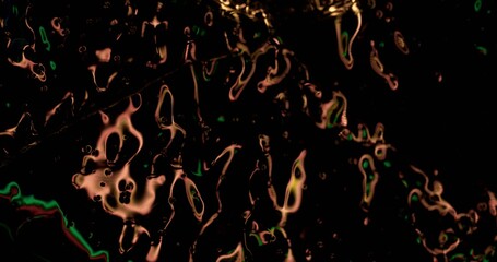 Metallic fluid. Rainbow overflow. Mystical luminosity damaged surface. Abstract wavy line dot...