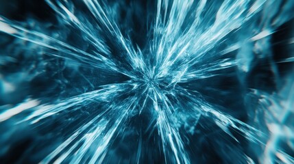 Abstract Blue Light Burst