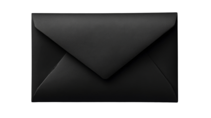 Black envelope transparent background