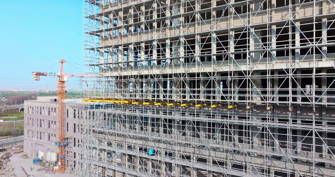 Modern city construction site landscape in China