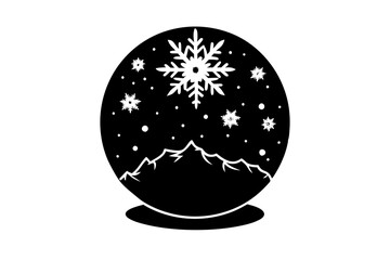 Snowball Silhouette Icon Perfect Winter Illustration for Seasonal Designs