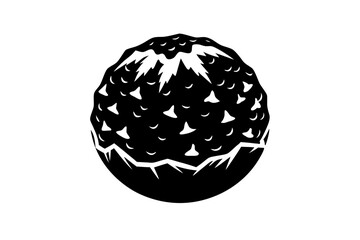 Snowball Silhouette Icon Perfect Winter Illustration for Seasonal Designs