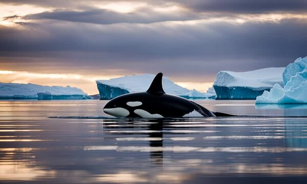 Orca in the sea.