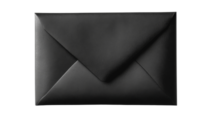 Black envelope transparent background