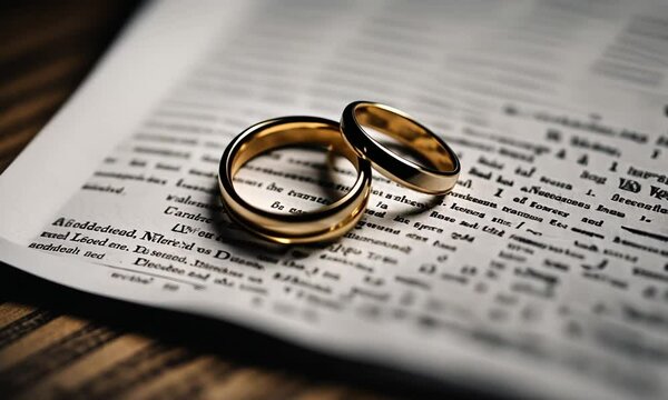 Rings in a divorce agreement.