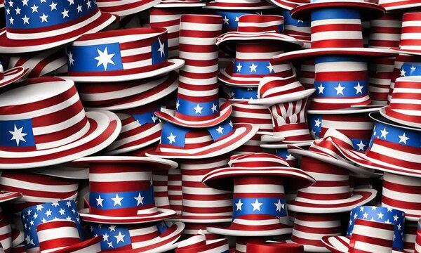 American Uncle Sam hat.