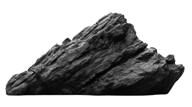 Black rock transparent background