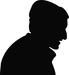 a man head silhouette vector