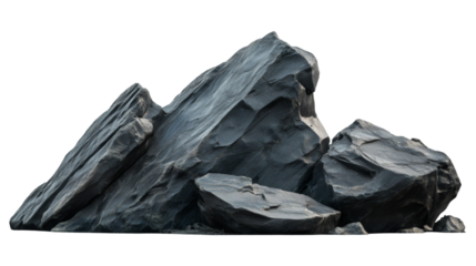 Black rock transparent background