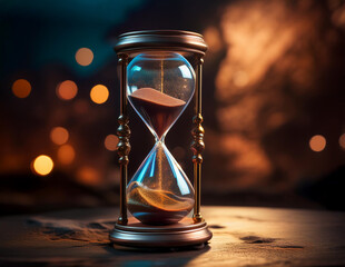 Sand rinnt durch eine Sanduhr