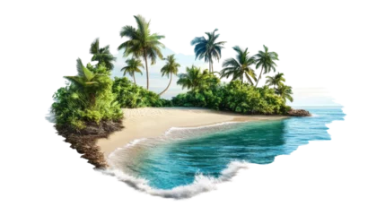 Selbstklebende Fototapeten Tropical beach transparent background © Milena