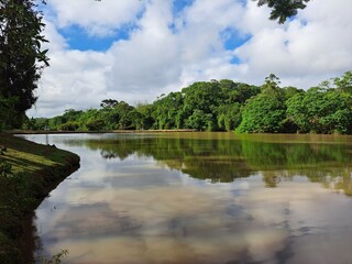 A vista de um lindo lago