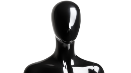 Black mannequin transparent background