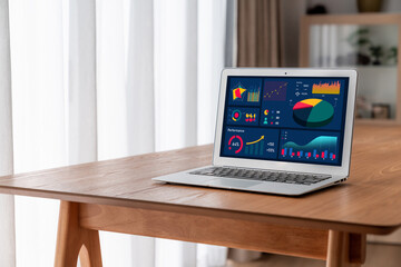 Business data dashboard provide modish business intelligence analytic for marketing strategy planning