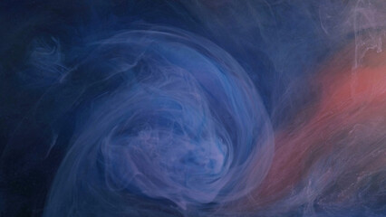 Fireworks smoke. Sparkling stains. Fogging picture. Blur purple orange color texture rising moving on modern art abstract glittering background.