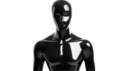 Black mannequin transparent background