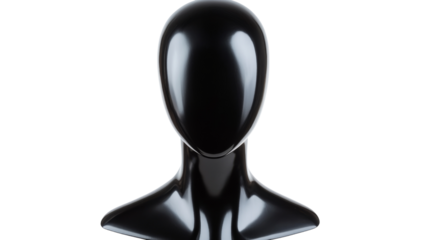 Black mannequin transparent background