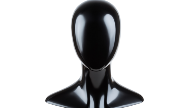 Black mannequin transparent background
