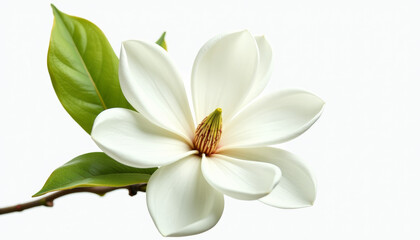 Fototapeta premium Delicate Magnolia Blossom: A Pristine Floral Beauty