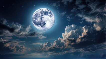 Fototapeta premium moon in the clouds 