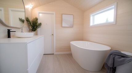 A bathroom with a white sink and a white bathtub