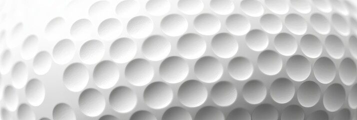 Close-up of a White Golf Ball Texture with Dimples