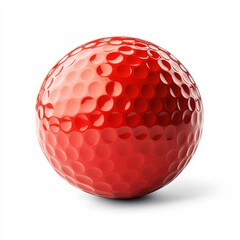 Red Golf Ball - Close Up Shot