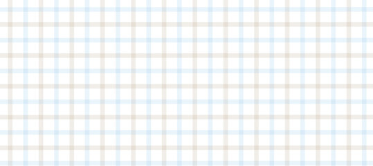 Blue, beige and white plaid fabric texture background