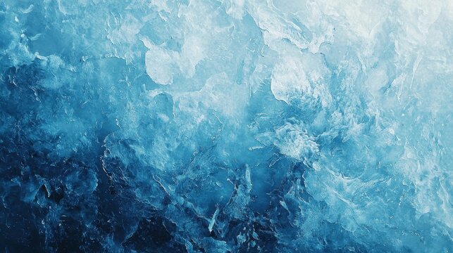 Ice blue background with a cool and serene color palette.