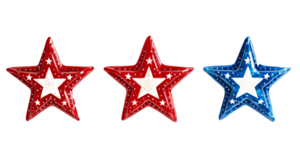 Stars for 4th of July transparent background