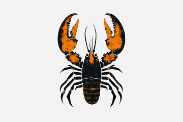 Obraz premium Stylized Lobster Illustration Featuring Textured Claws
