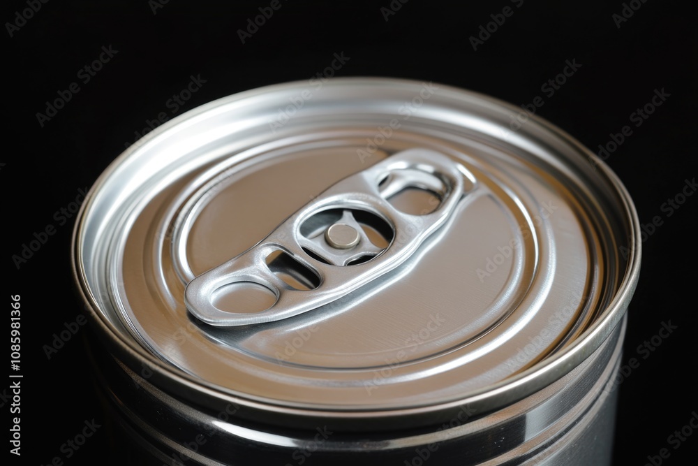 Poster close-up shot of a soda can with logo and labeling