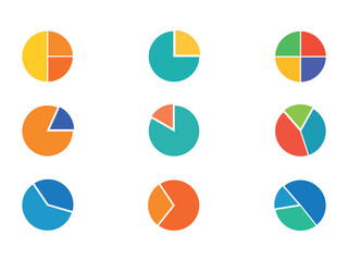 Pie Chart Element Icon Set