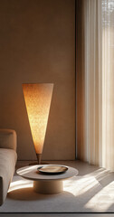Cone-Shaped Lamp with Soft Yellow Light