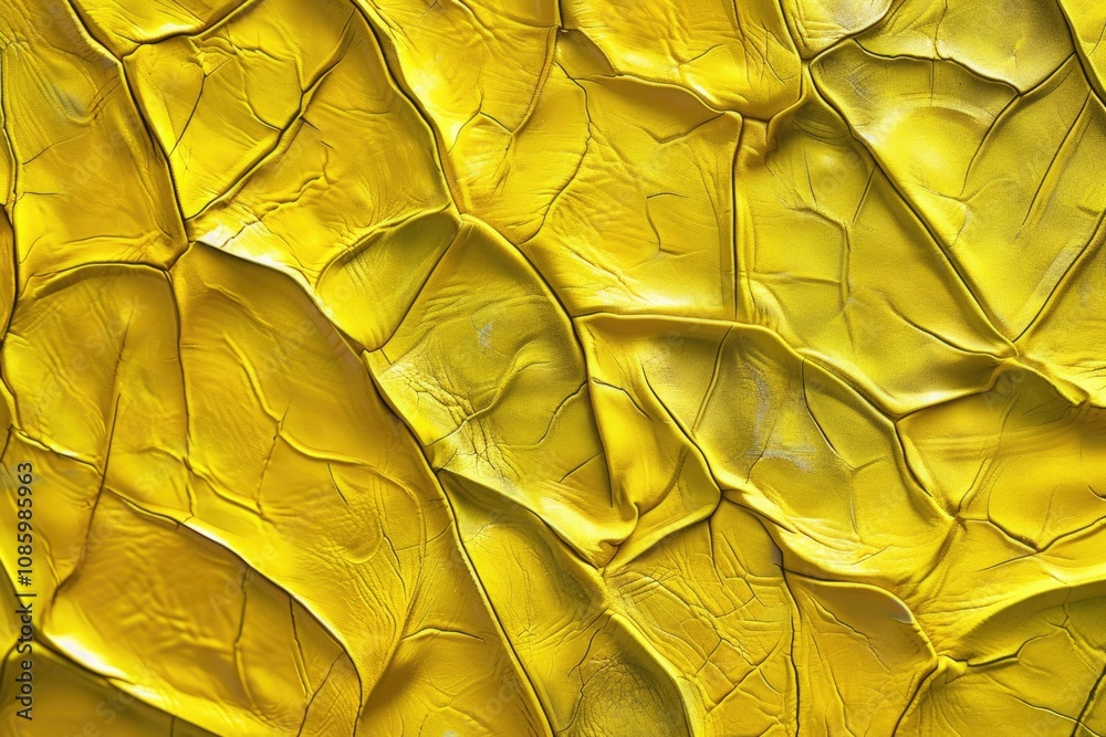 Poster Close-up shot of a yellow textured surface with intricate patterns and design