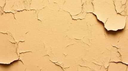 Naklejka premium Textured beige paper surface with peeling layers and natural patterns