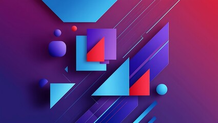 Abstract modern colorful geometric background. Generative Ai.