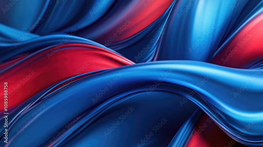Poster a close-up shot of a blue and red background with intricate designs