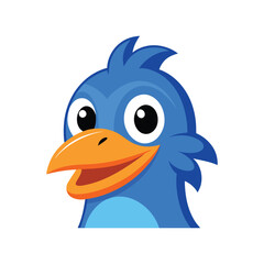 Cute parrot head icon vector art illustration  isolated vector icon illustration on white background.