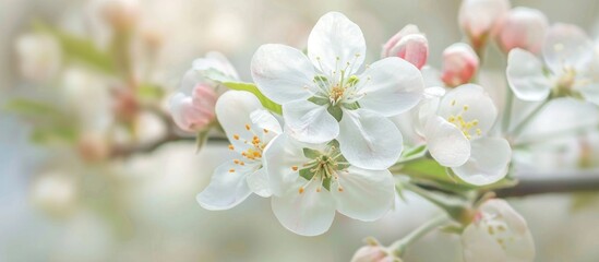 Fototapeta premium Spring Apple Blossoms Pink Beauty