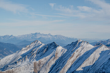 View from Kitzsteinhorn to the austrian alps