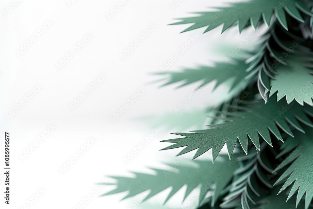 Poster a close-up shot of a bunch of green leaves, suitable for use in nature and botanical themed projects