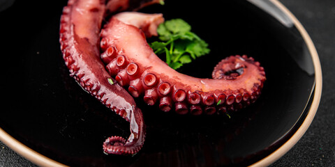 Octopus food seafood octopus tentacles fresh tasty food dish pescetarianism delicious gourmet food...