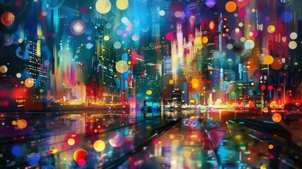 Fototapeta premium Vibrant Midnight Celebration with Fireworks Lighting Up the Sky