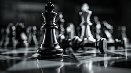 Battle of Kings: White and Black Face Off in Chess Match