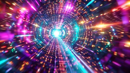 Fototapeta premium Intensely Luminous Tunnel Artistry